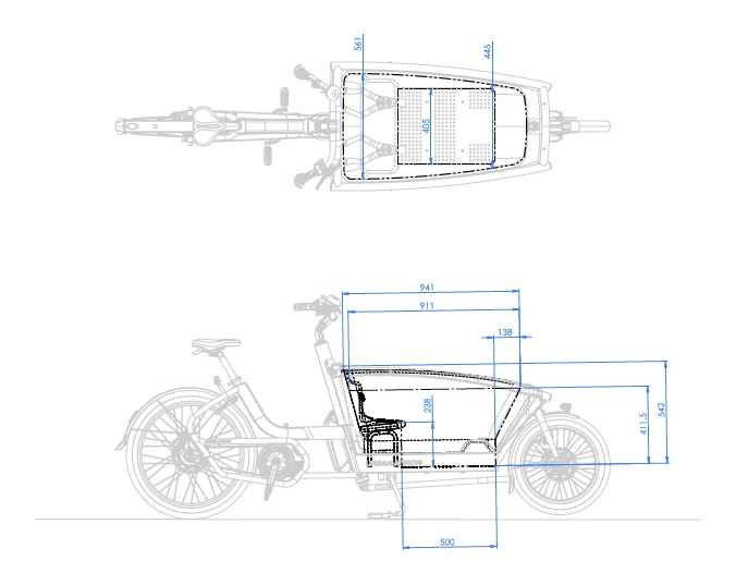 Rower Cargo elektryczny Urban Arrow Family Essential + RainCover  Czarny