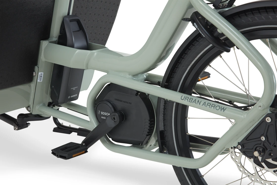 Rower Cargo elektryczny Urban Arrow Family Performance Line Essential Connect  Zielony