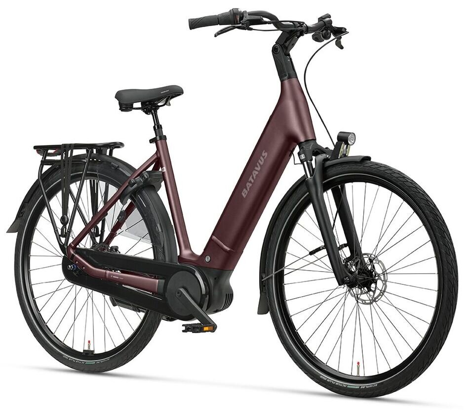 Rower elektryczny Batavus Finez PT Bosch Unisex Burgundy Red Mat