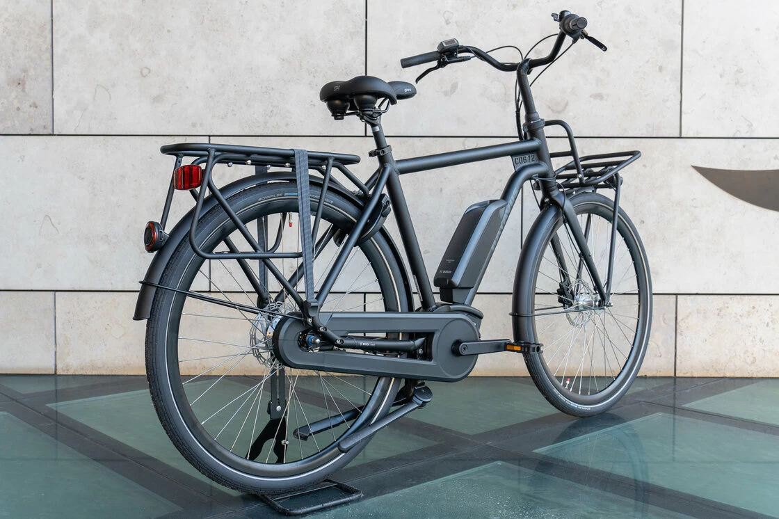 Rower elektryczny Batavus Quip Extra Cargo Bosch Męski Black Mat