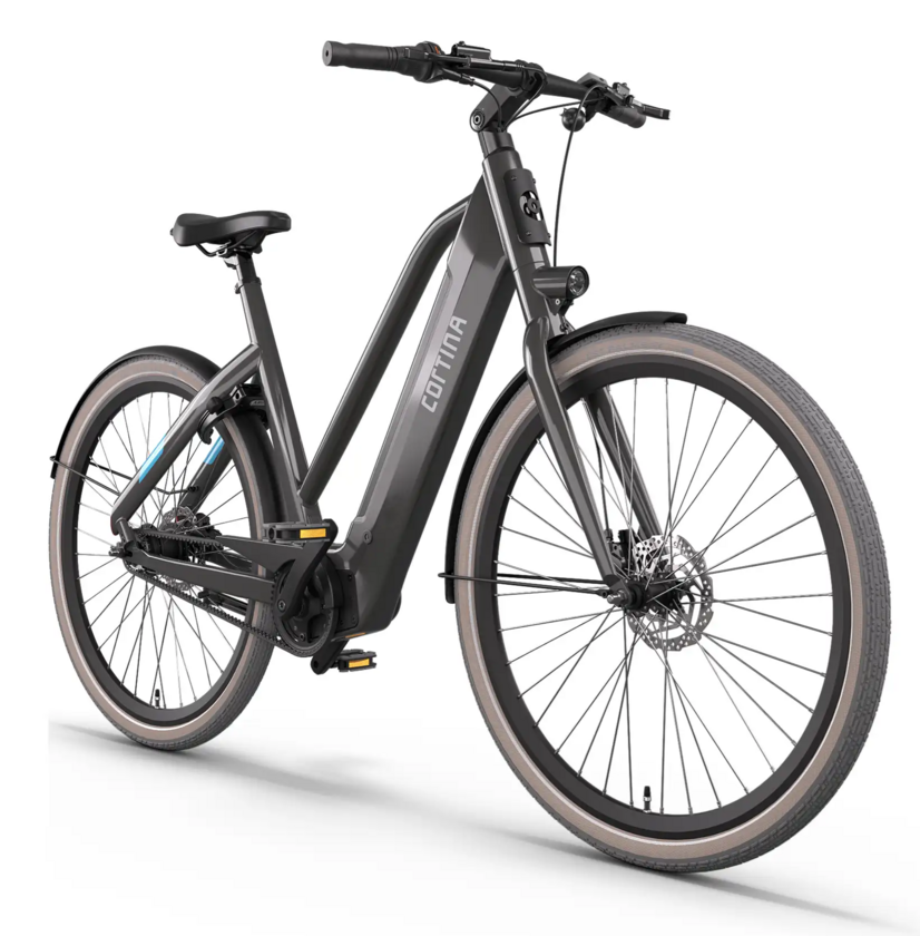 Rower elektryczny Cortina E-Blau Unisex Qibbel Gray Gloss