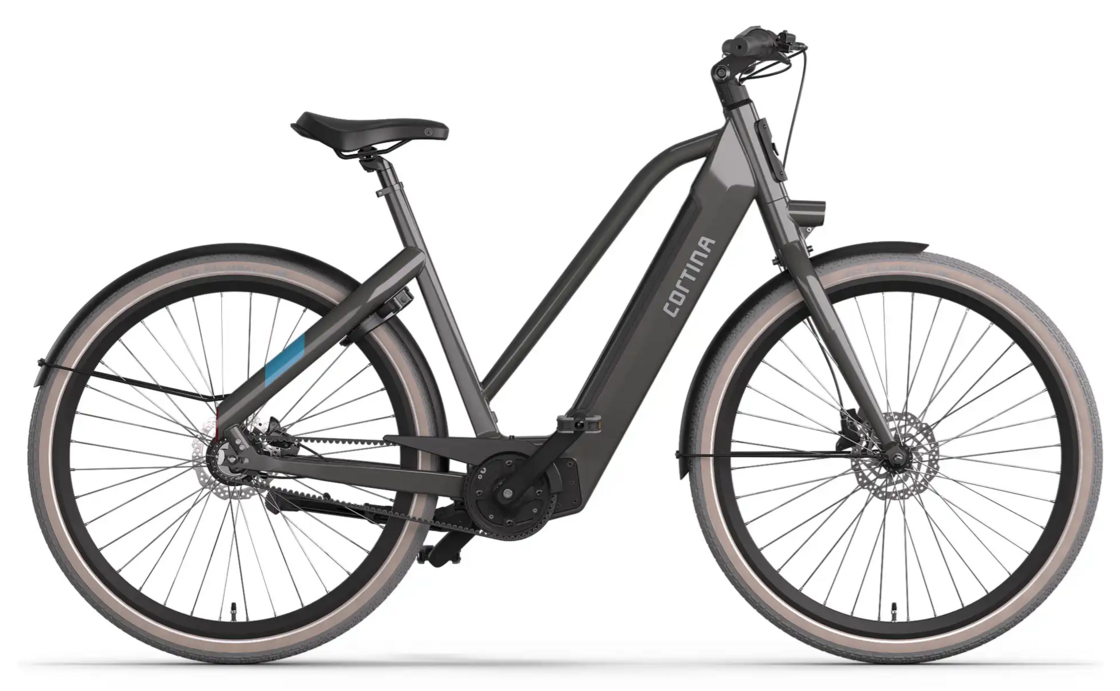 Rower elektryczny Cortina E-Blau Unisex Qibbel Gray Gloss