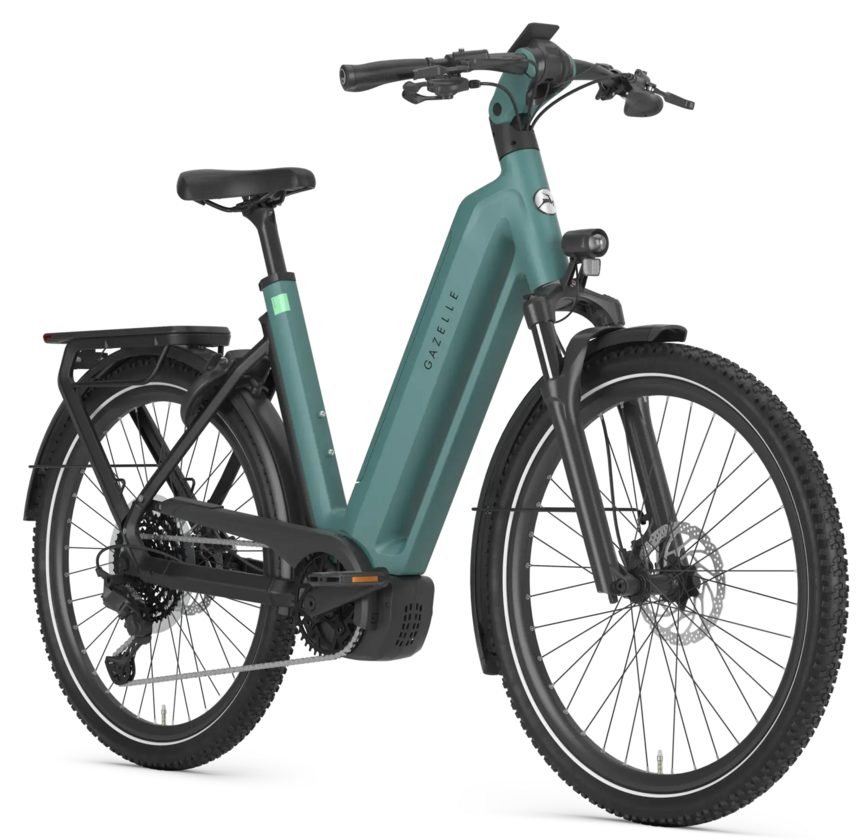 Rower elektryczny Gazelle Eclipse T11 SUV Męski Thyme Green Mat