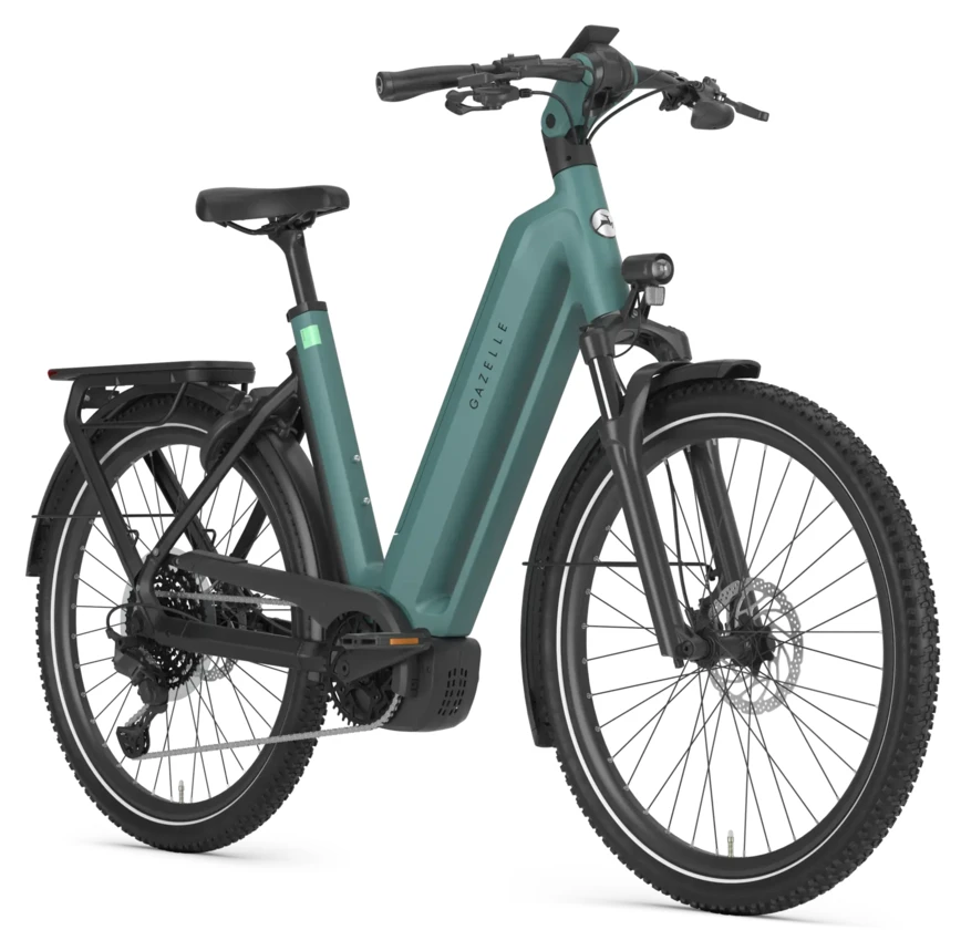 Rower elektryczny Gazelle Eclipse T11 SUV Thyme Green Mat