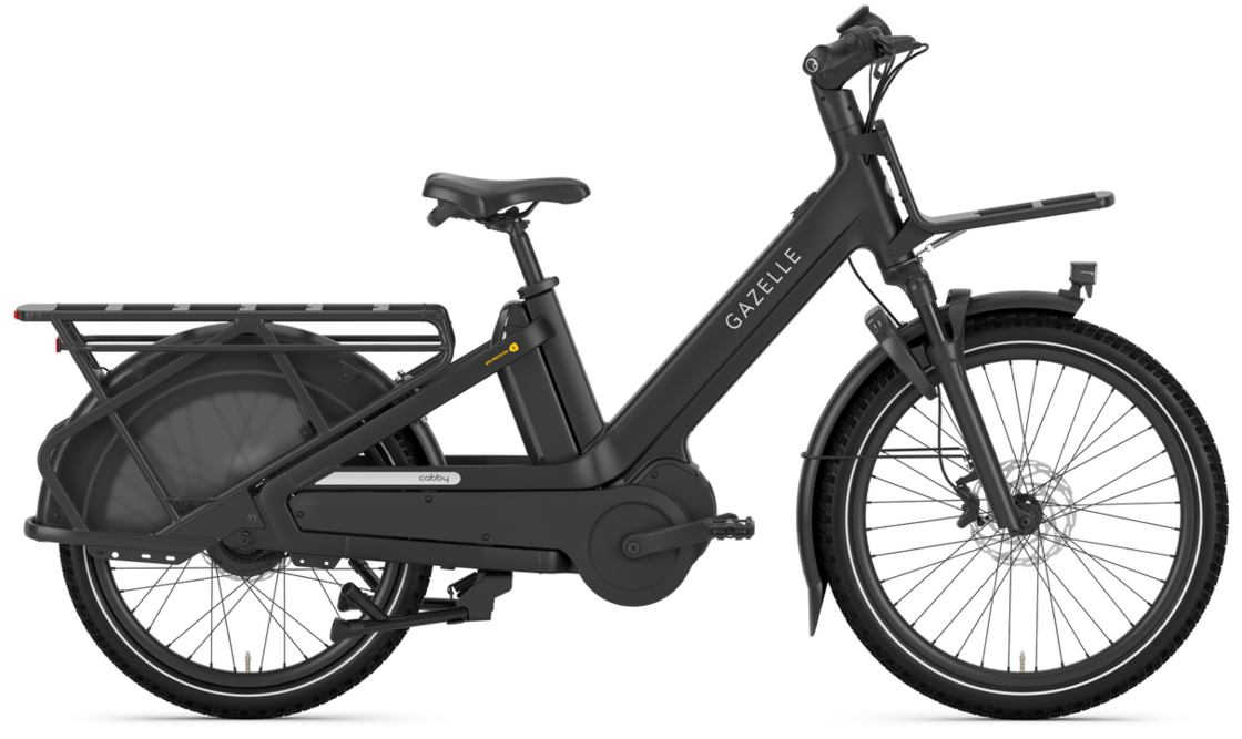 Rower elektryczny longtail Gazelle Cabby C380 Bosch Black Mat