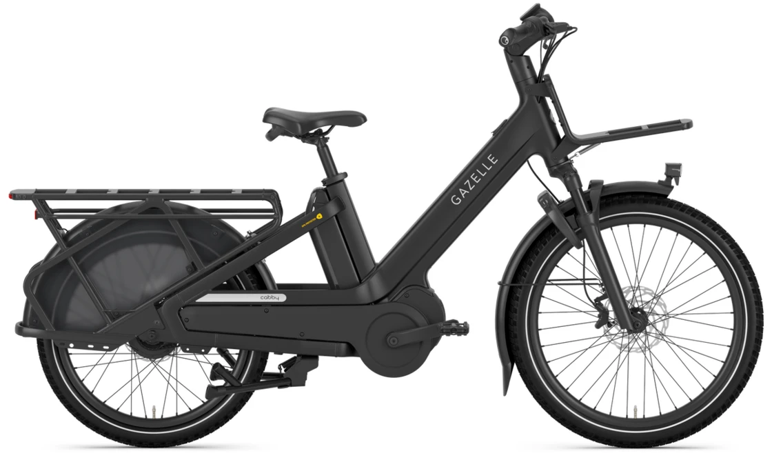 Rower elektryczny longtail Gazelle Cabby C380 Bosch Black Mat 55