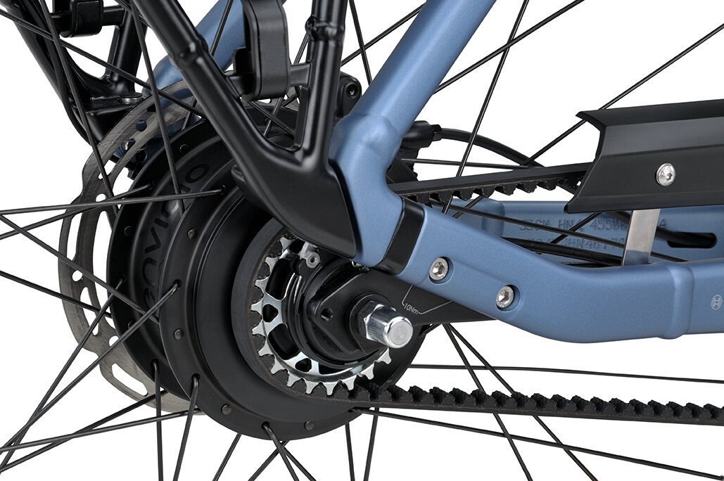 Rower elektryczny na pasku Batavus Finez E-go Power Exclusive Plus Smart Enviolo Bosch Unisex Steel Blue Mat