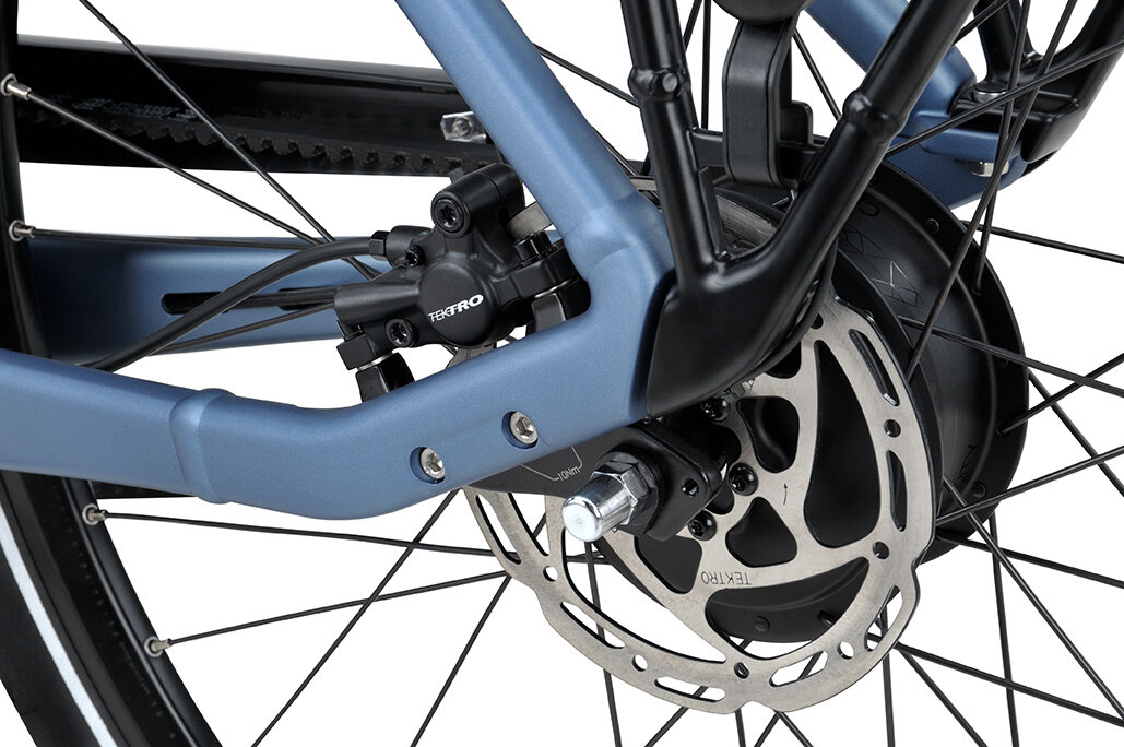 Rower elektryczny na pasku Batavus Finez E-go Power Exclusive Plus Smart Enviolo Bosch Unisex Steel Blue Mat