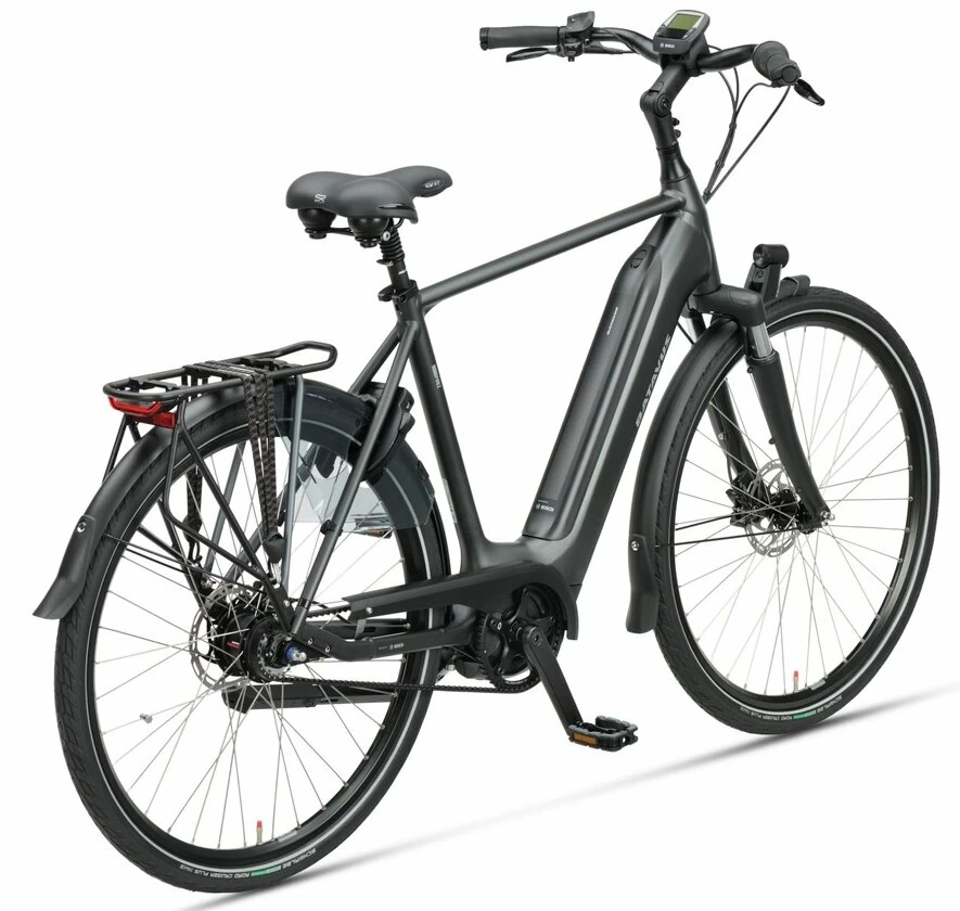 Rower elektryczny na pasku Batavus Finez Power Exclusive Bosch Męski Black Smoke Mat