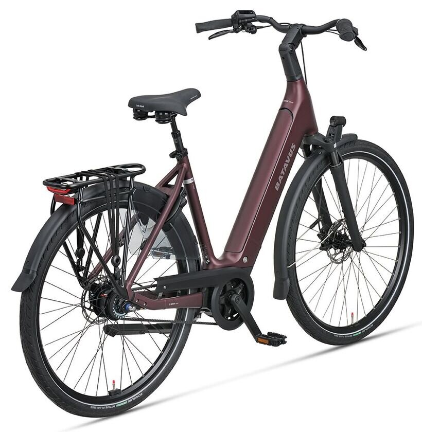 Rower elektryczny na pasku Batavus Finez PT Exclusive Bosch Unisex Burgundy Red Mat