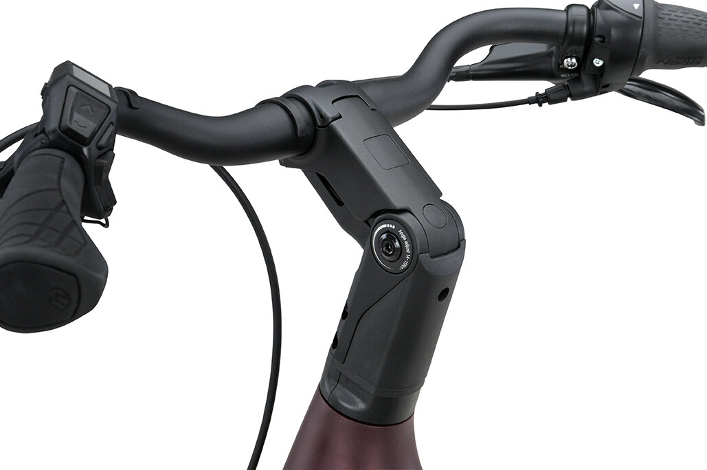 Rower elektryczny na pasku Batavus Finez PT Exclusive Bosch Unisex Burgundy Red Mat