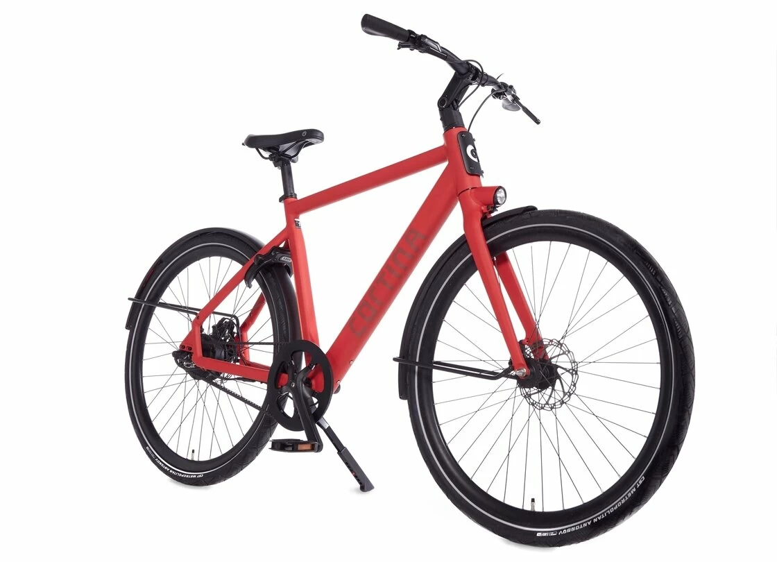 Rower elektryczny na pasku Cortina E-Lett Męski Traffic Red Mat 61