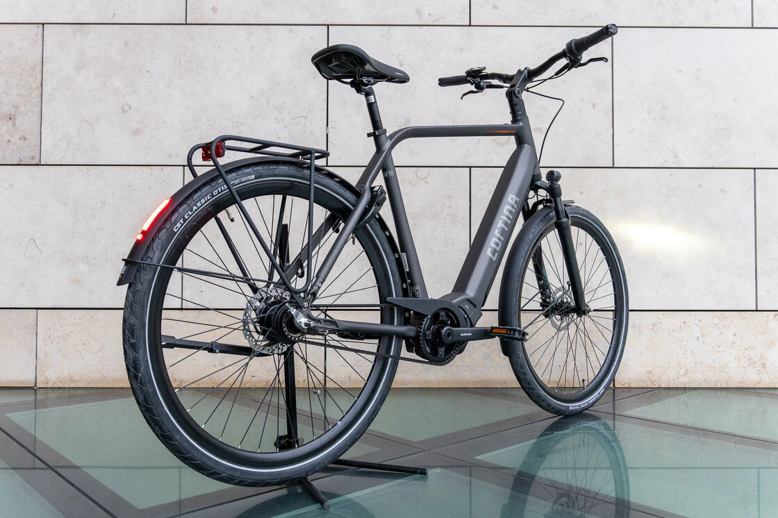 Rower elektryczny na pasku Cortina E-Mozzo Pro Shimano Steps 500Wh Męski Eclips Black Mat 56