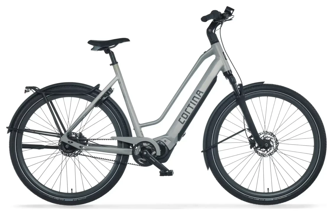 Rower elektryczny na pasku Cortina E-Silento Pro Shimano Steps 500Wh Damski Purse Grey Mat 57