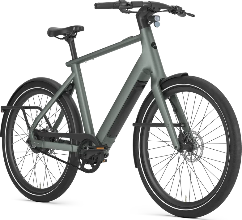 Rower elektryczny na pasku Gazelle Cayo C310 Fazua Męski Twilight Green