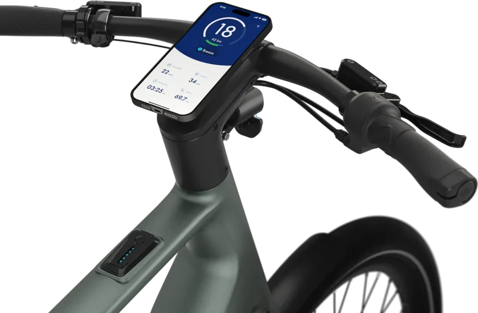 Rower elektryczny na pasku Gazelle Cayo C310 Fazua Męski Twilight Green