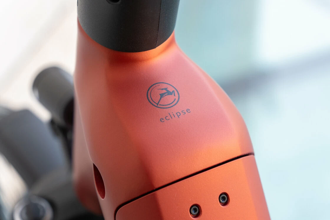 Rower elektryczny na pasku Gazelle Eclipse C380 HMB Bosch Metallic Orange Mat