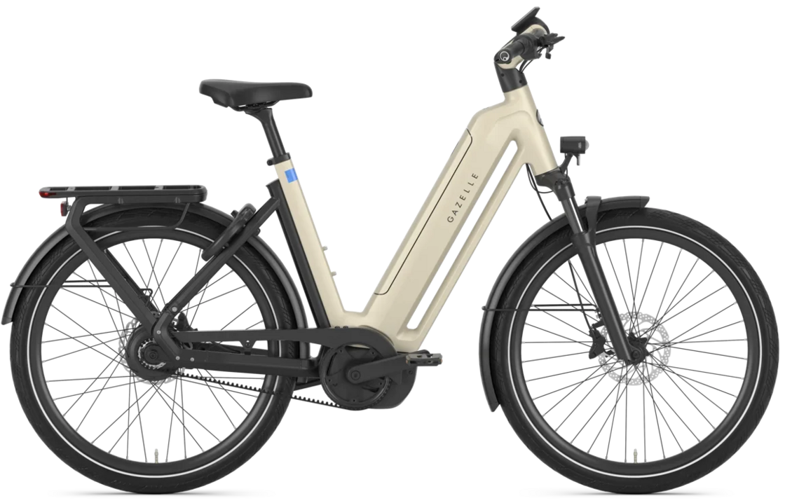 Rower elektryczny na pasku Gazelle Eclipse C380 HMB Bosch Caramel Khaki Mat