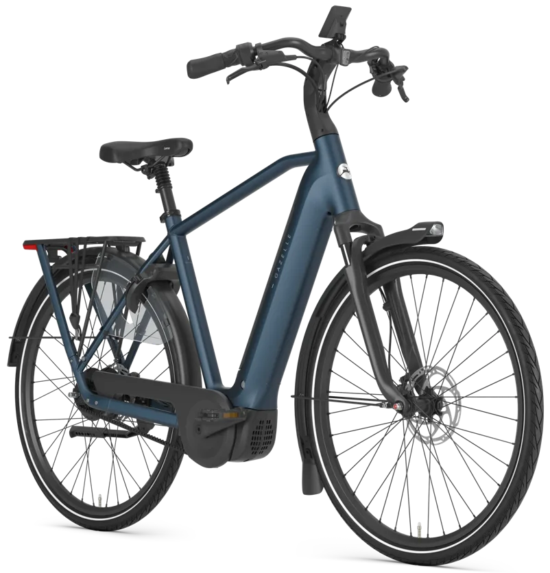 Rower elektryczny na pasku Gazelle Grenoble C310 Enviolo Męski Orion Blue Mat