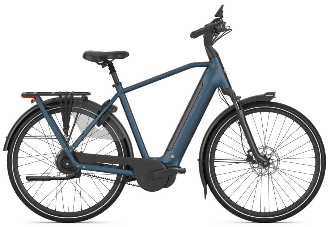 Rower elektryczny na pasku Gazelle Grenoble C310 Enviolo Męski Orion Blue Mat