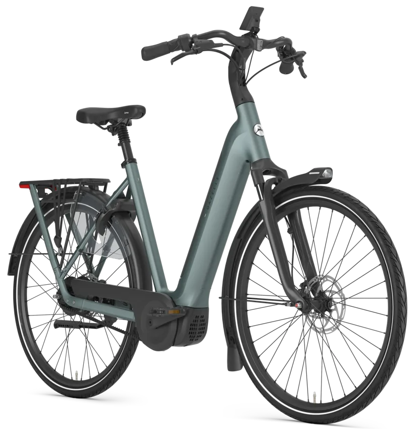 Rower elektryczny na pasku Gazelle Grenoble C310 Enviolo Unisex Dew Green Mat