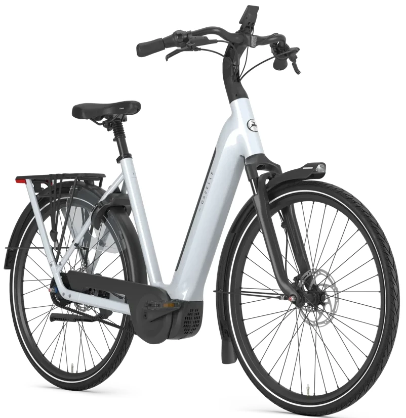Rower elektryczny na pasku Gazelle Grenoble C5+ Unisex Frozen White