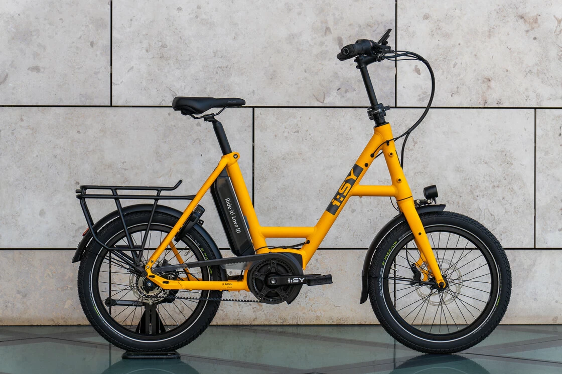 Rower elektryczny na pasku Isy E5 ZR F Bosch Nexus 5 Żółty