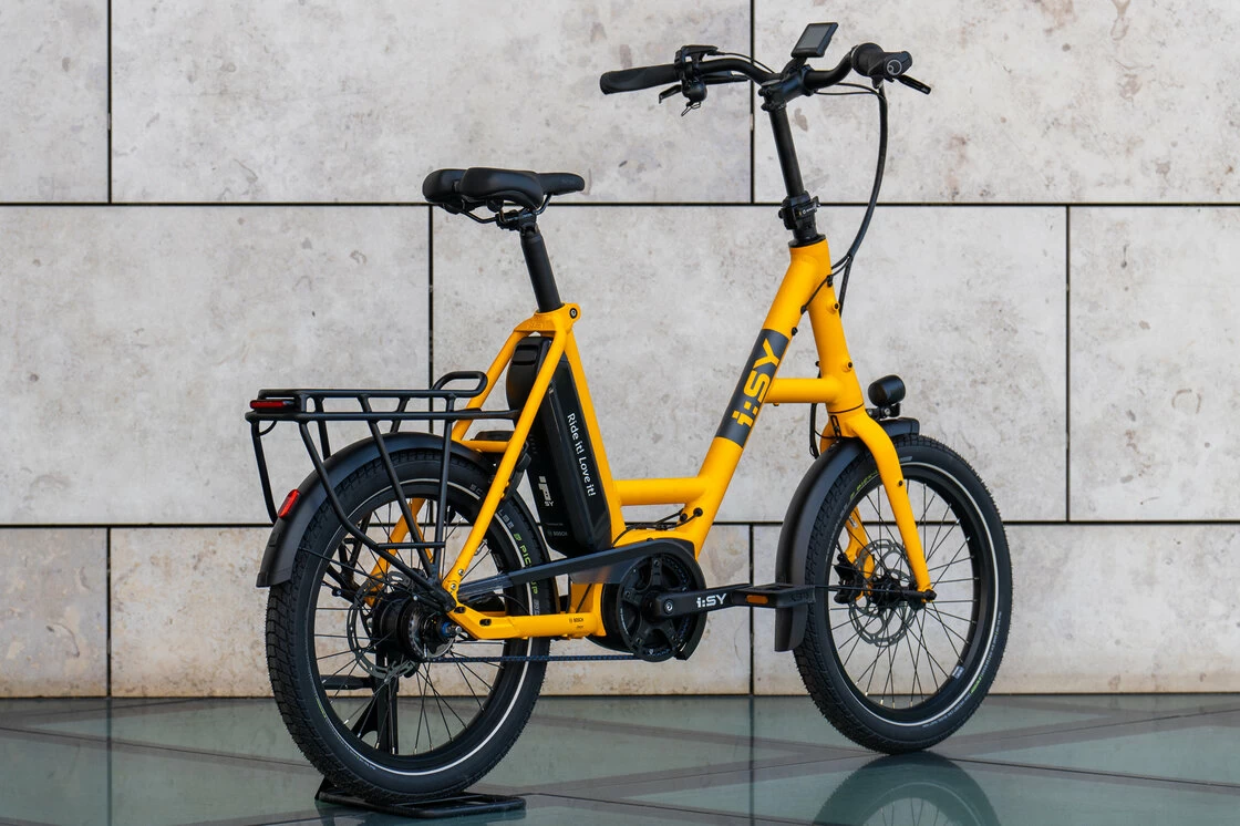 Rower elektryczny na pasku Isy E5 ZR F Bosch Nexus 5 Żółty