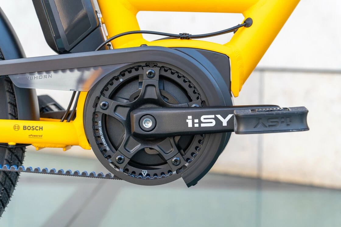 Rower elektryczny na pasku Isy E5 ZR F Bosch Nexus 5 Żółty