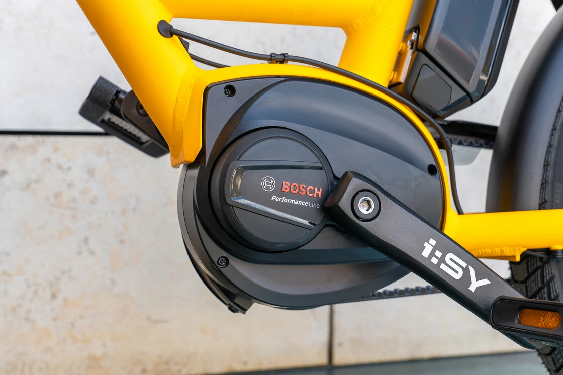 Rower elektryczny na pasku Isy E5 ZR F Bosch Nexus 5 Żółty