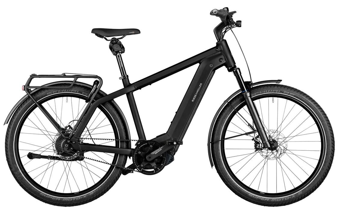 Rower elektryczny na pasku Riese & Muller Charger 4 Vario 750Wh Męski Black Mat