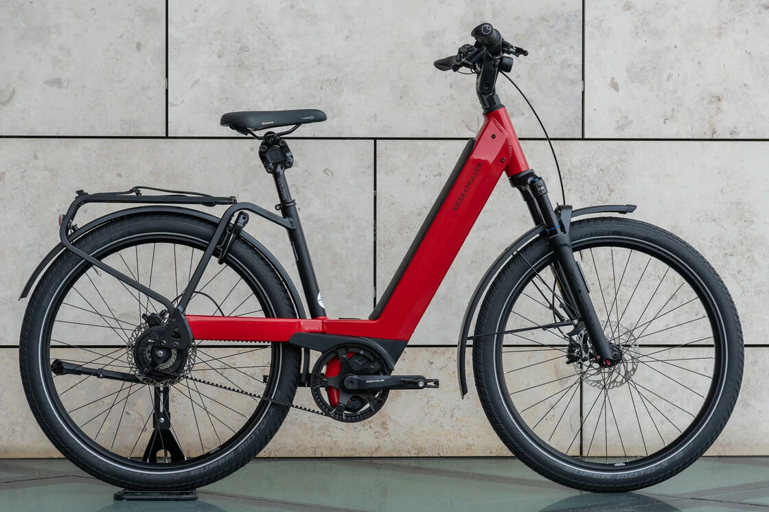 Rower elektryczny na pasku Riese & Muller Nevo 4 GT Vario SMART 750Wh KIOX 300 Dynamic Red Metallic