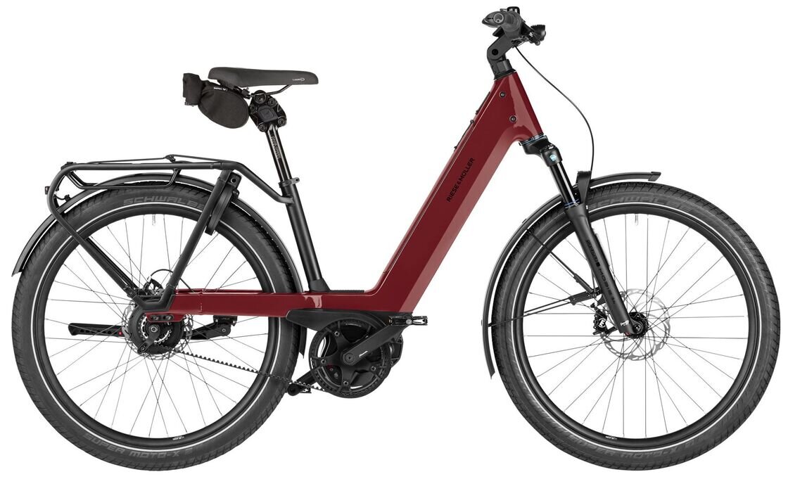 Rower elektryczny na pasku Riese & Muller Nevo 5 Vario 800Wh KIOX 500 Ruby Red Metallic