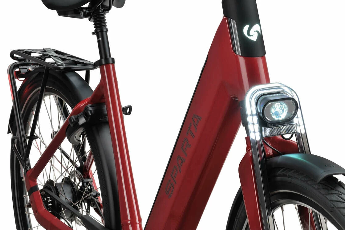 Rower elektryczny na pasku Sparta A-Shine Fit SMART Dark Red