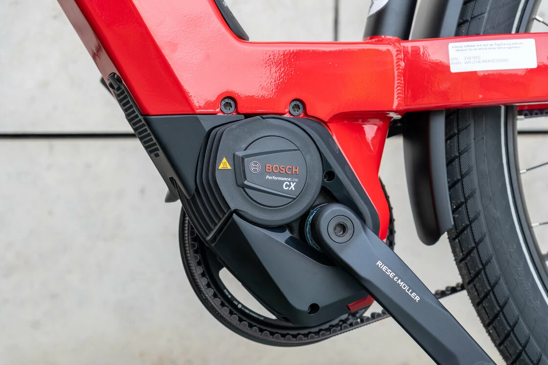 Rower elektryczny Riese & Muller Nevo GT Vario na pasku KIOX 750Wh Bosch ABS Dynamic Red