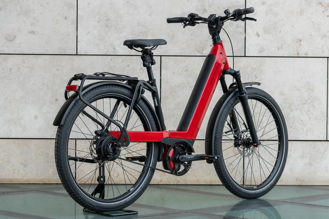 Rower elektryczny Riese & Muller Nevo GT Vario na pasku NYON Dynamic Red