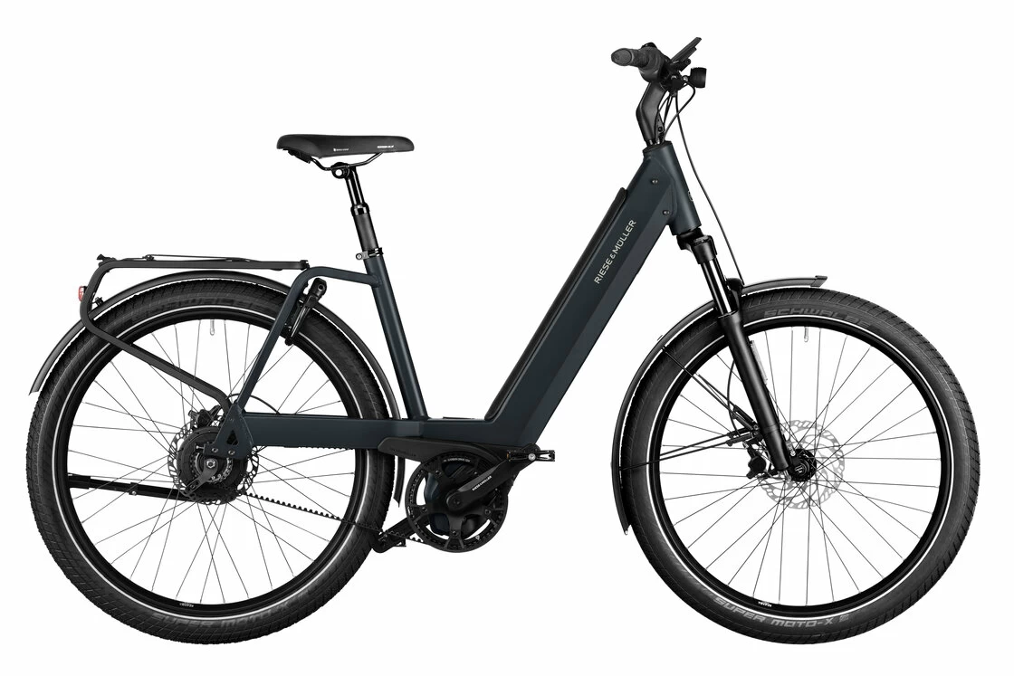 Rower elektryczny Riese & Muller Nevo GT Vario na pasku SMART 625Wh Intuvia 100 Dark Grey Mat