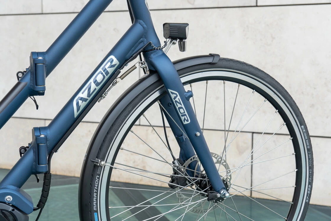 Rower elektryczny tandem składany AZOR Special 28" wolnobieg