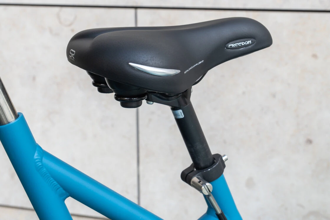 Rower elektryczny tandem składany AZOR Special 28" wolnobieg Benzynowy Niebieski Mat