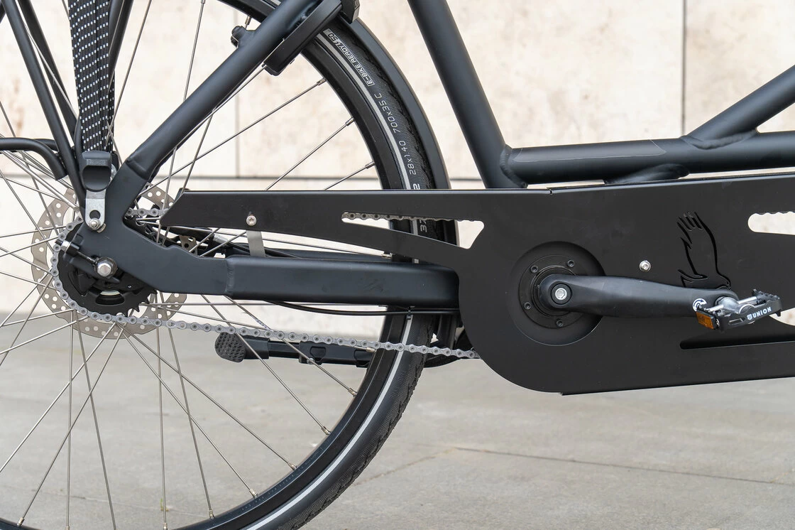 Rower elektryczny tandem składany AZOR Special 28" wolnobieg Czarny mat