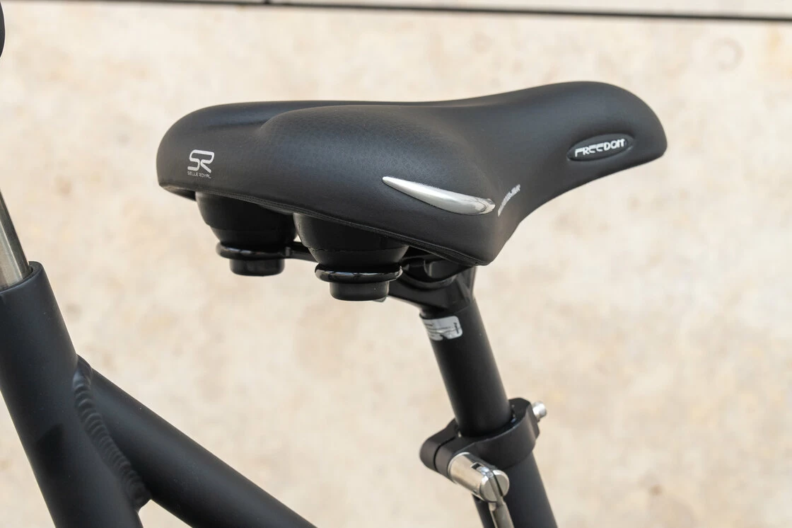 Rower elektryczny tandem składany AZOR Special 28" wolnobieg Czarny mat