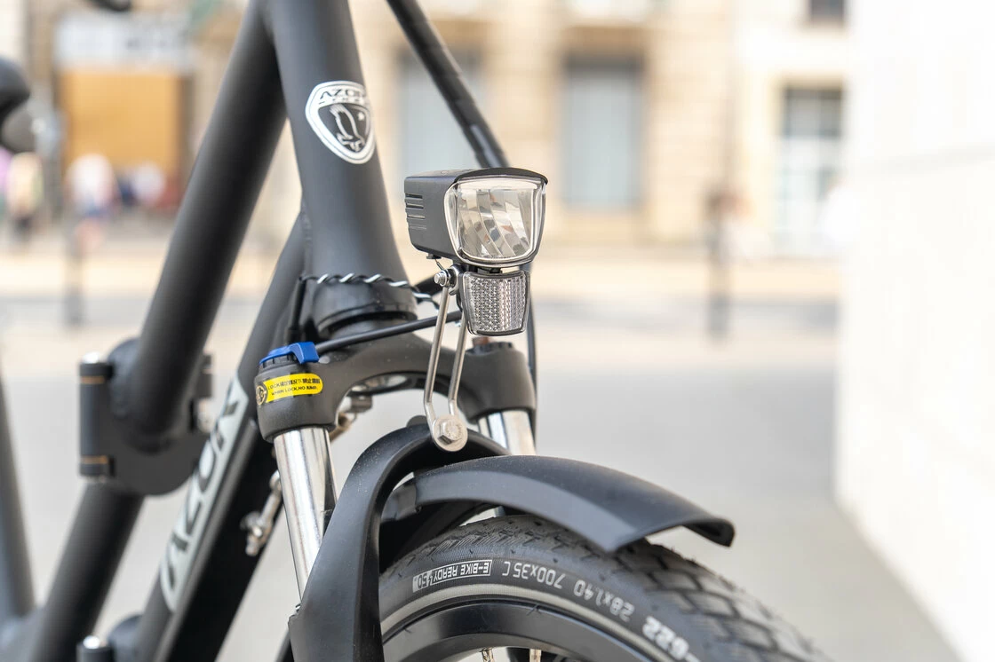 Rower elektryczny tandem składany AZOR Special 28" wolnobieg Czarny mat