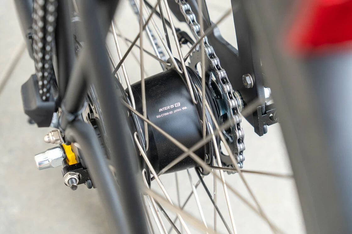 Rower elektryczny tandem składany AZOR Special 28" wolnobieg Czarny mat