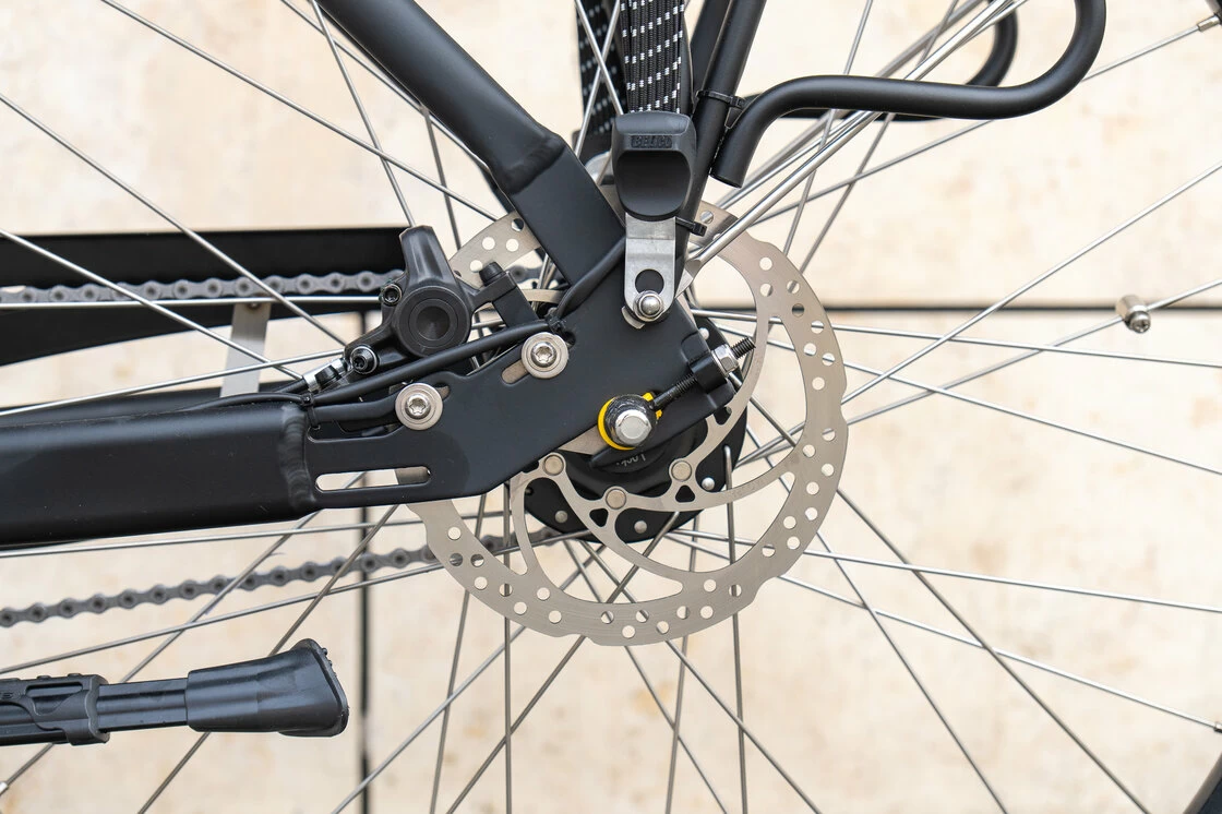 Rower elektryczny tandem składany AZOR Special 28" wolnobieg Czarny mat