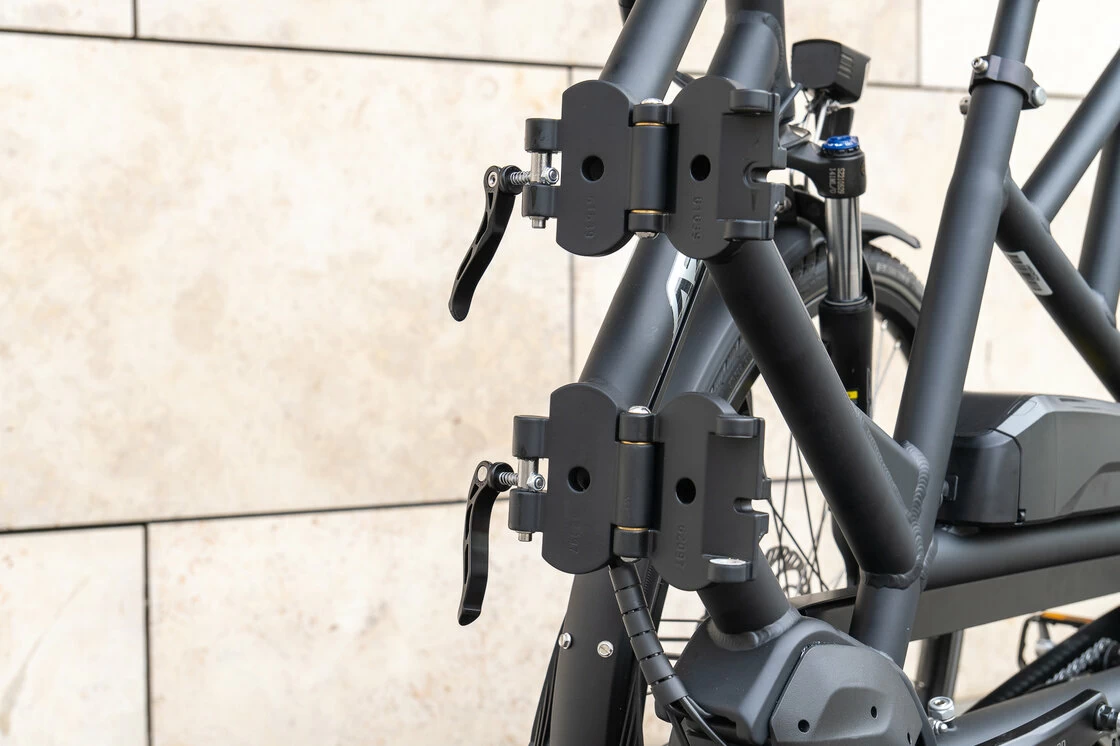 Rower elektryczny tandem składany AZOR Special 28" wolnobieg Czarny mat