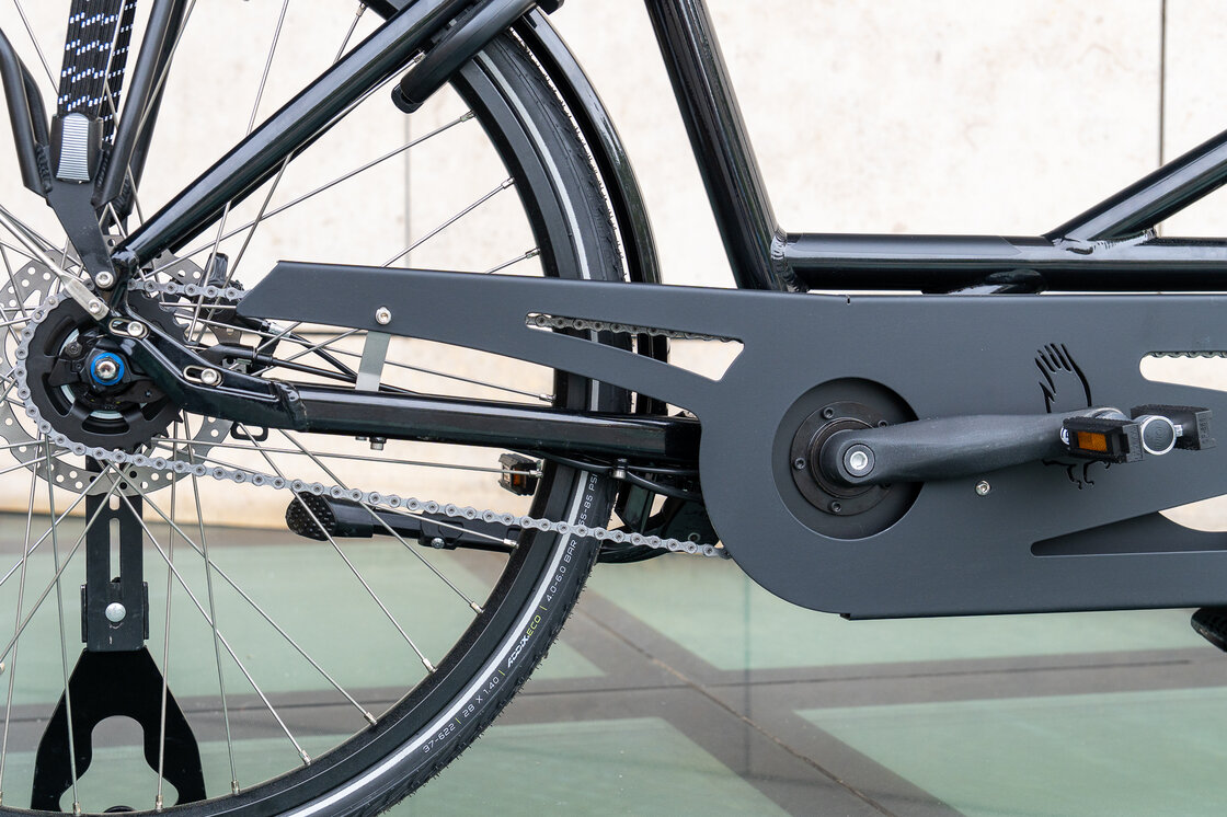 Rower elektryczny tandem składany AZOR Special 28" wolnobieg Czarny Połysk