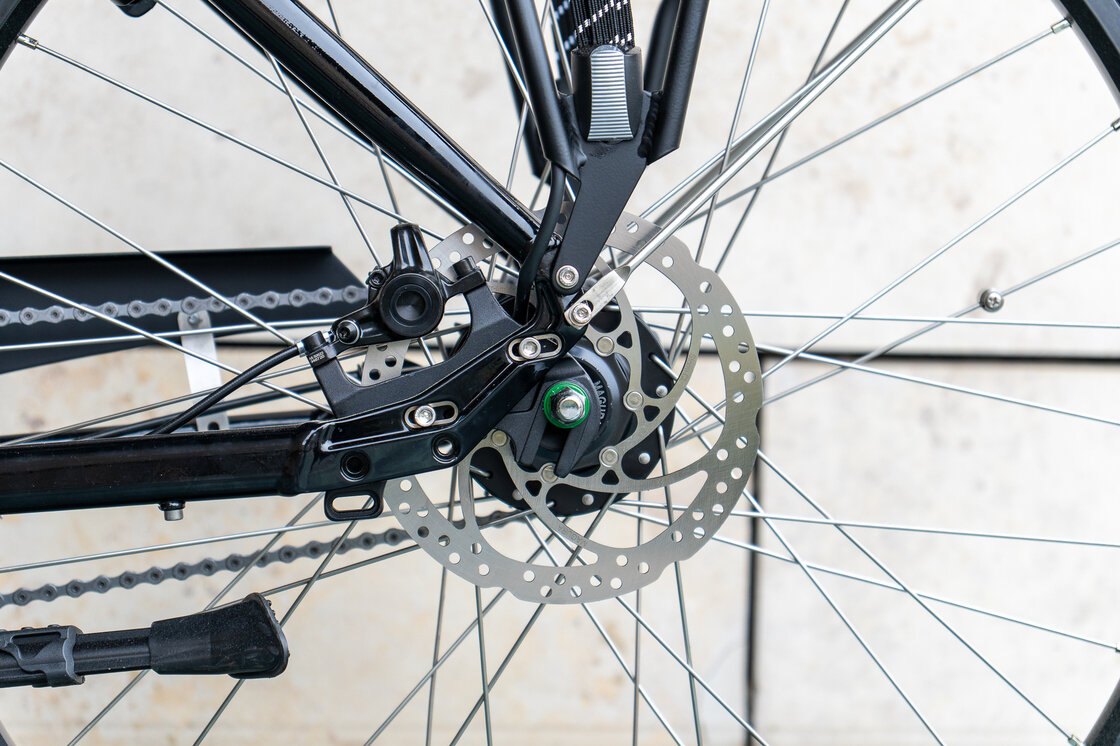 Rower elektryczny tandem składany AZOR Special 28" wolnobieg Czarny Połysk