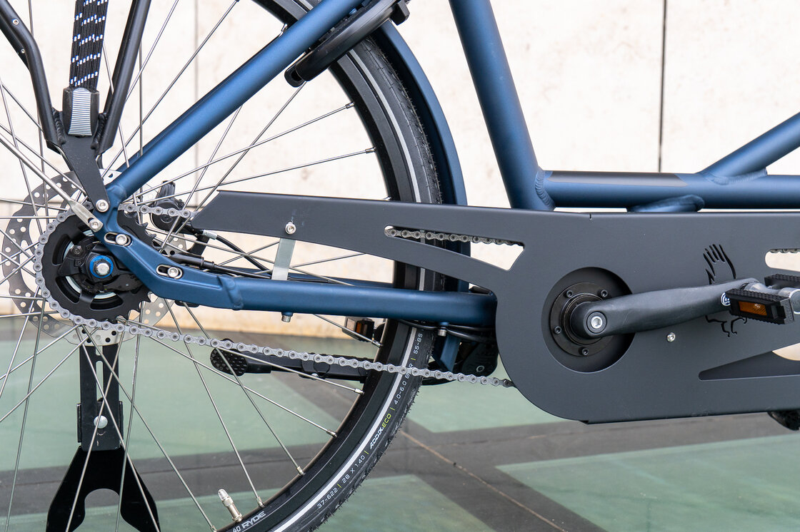 Rower elektryczny tandem składany AZOR Special 28" wolnobieg Niebieski Mat