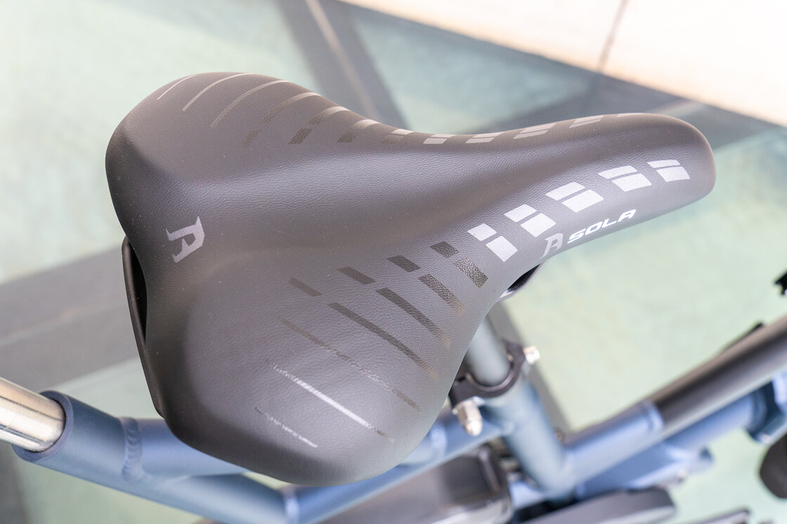 Rower elektryczny tandem składany AZOR Special 28" wolnobieg Niebieski Mat