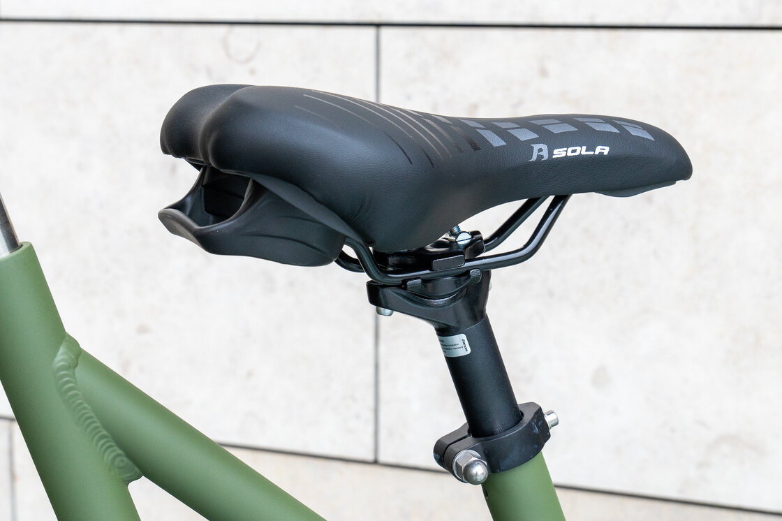 Rower elektryczny tandem składany AZOR Special 28" wolnobieg Zieleń Wojskowa Mat